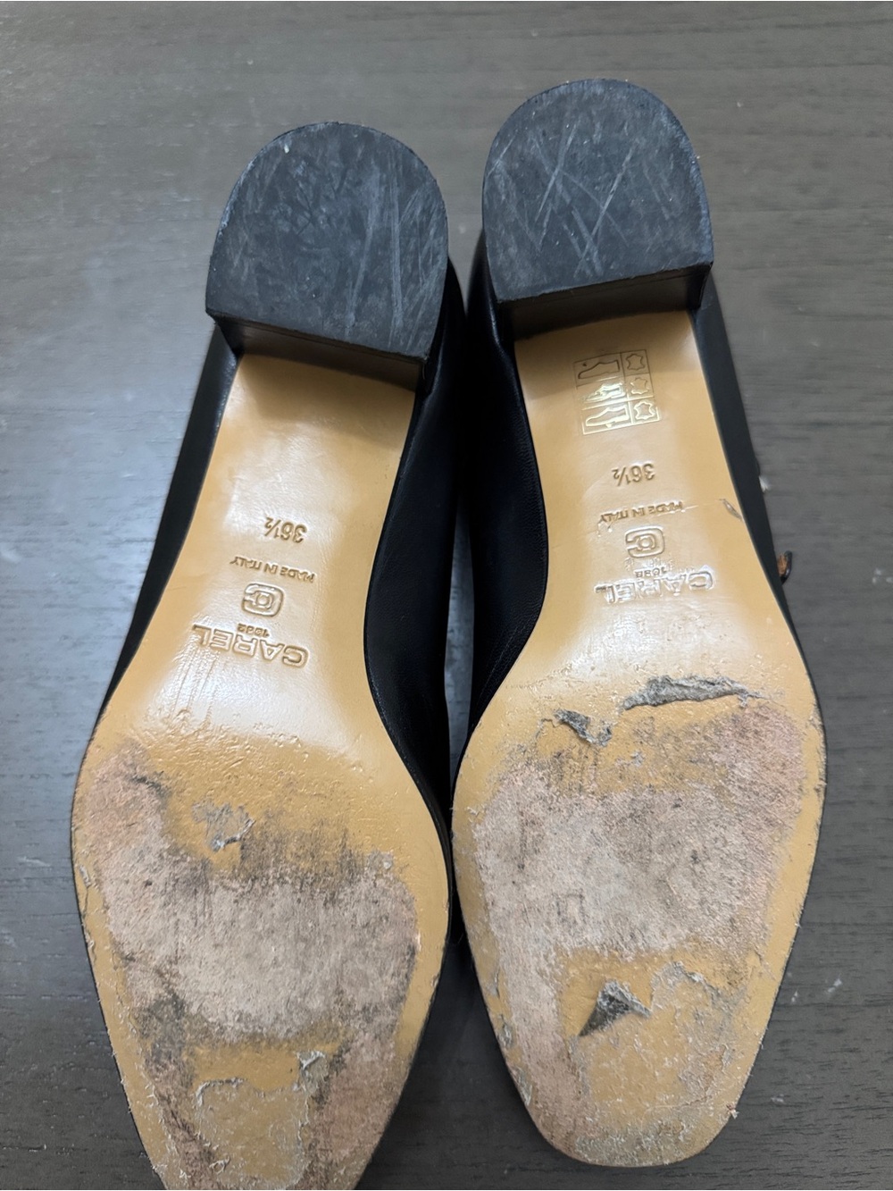 C’AREL PARIS Black leather Mary Jane pumps - Picture 8 of 12